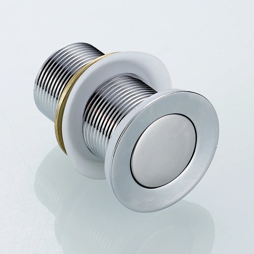Modern Polished Drains Basin Sink Finish Sink Vanity Up Waste Plug Slotted Drain Without Overflow Bathroom Accessaraies