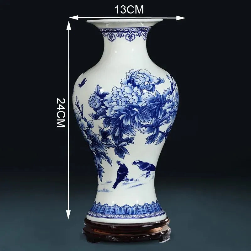 Bone China Flower Vase, Home Decor, Chinese Tradition Vases for Flowers, Ceramic Vase Decoration Home, Living Room