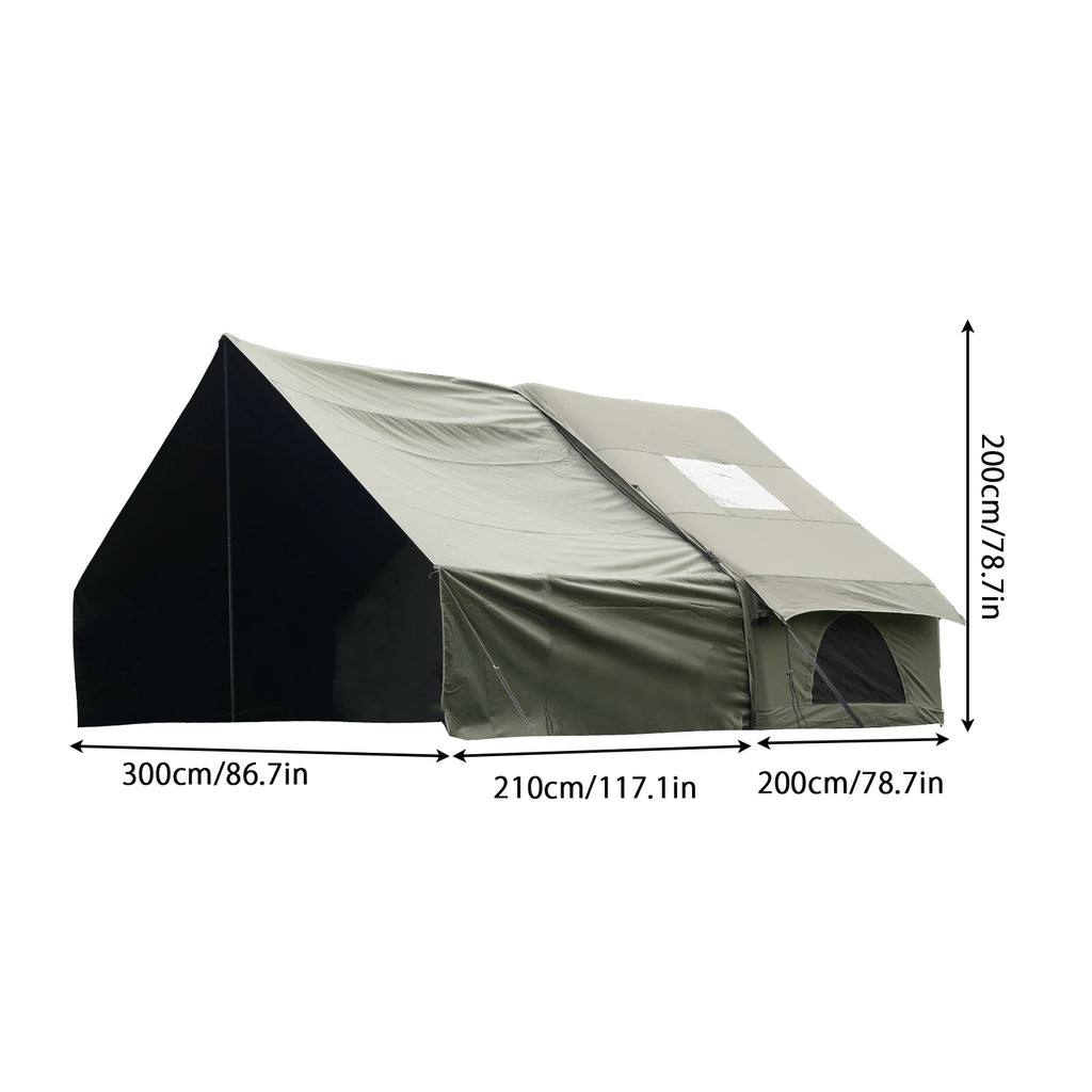 Large Inflatable Camping Tent with Skylight, Quick Air-Flow & Breathable Mesh Design.