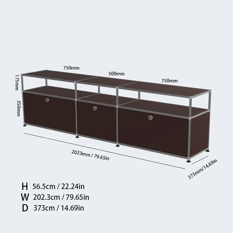 TV Stand Storage Cabinets, Corner Cabinet, Metal Storage Display Cabinet
