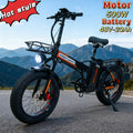 20-inch Foldable E-Bike 500W Motor Adult Multi-Shock Absorption Bike 48V-30AH Removable Battery Electric Bike