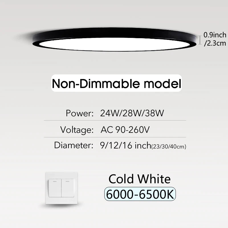 MARPOU 2cm Ultra-thin LED ceiling light