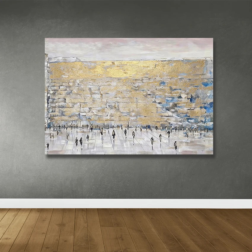 Handmade Modern Abstract Jewish Oil Painting, Handmade Artwork, Unframed