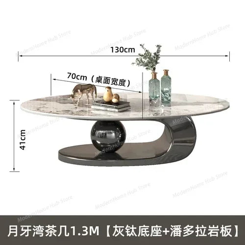 Nordic Modern Design Oval Coffee Tables