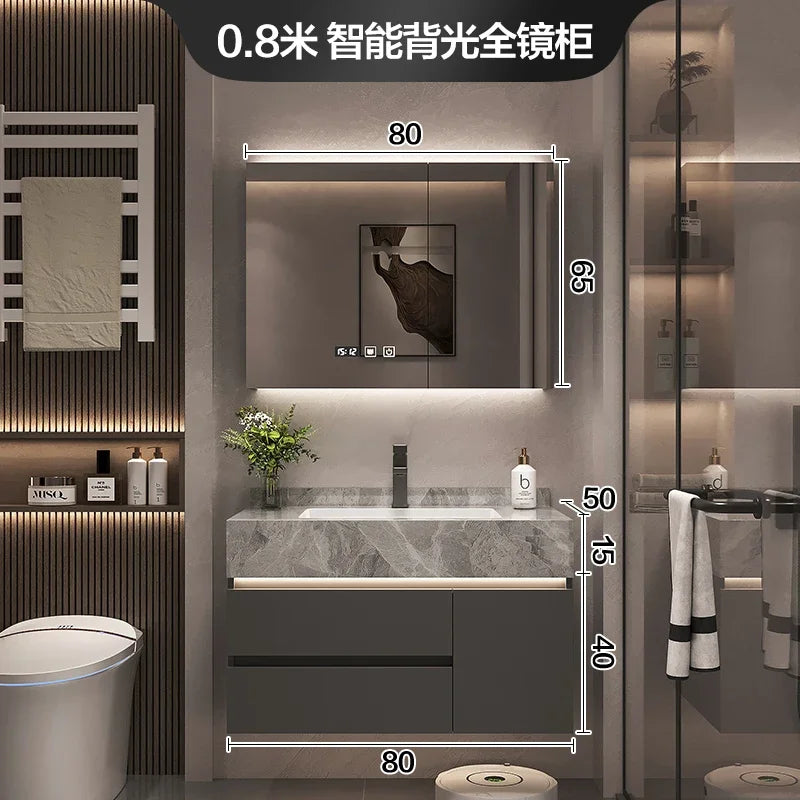 Bathroom Vanity Cabinet, Sink, Organizer Storage, Mirror
