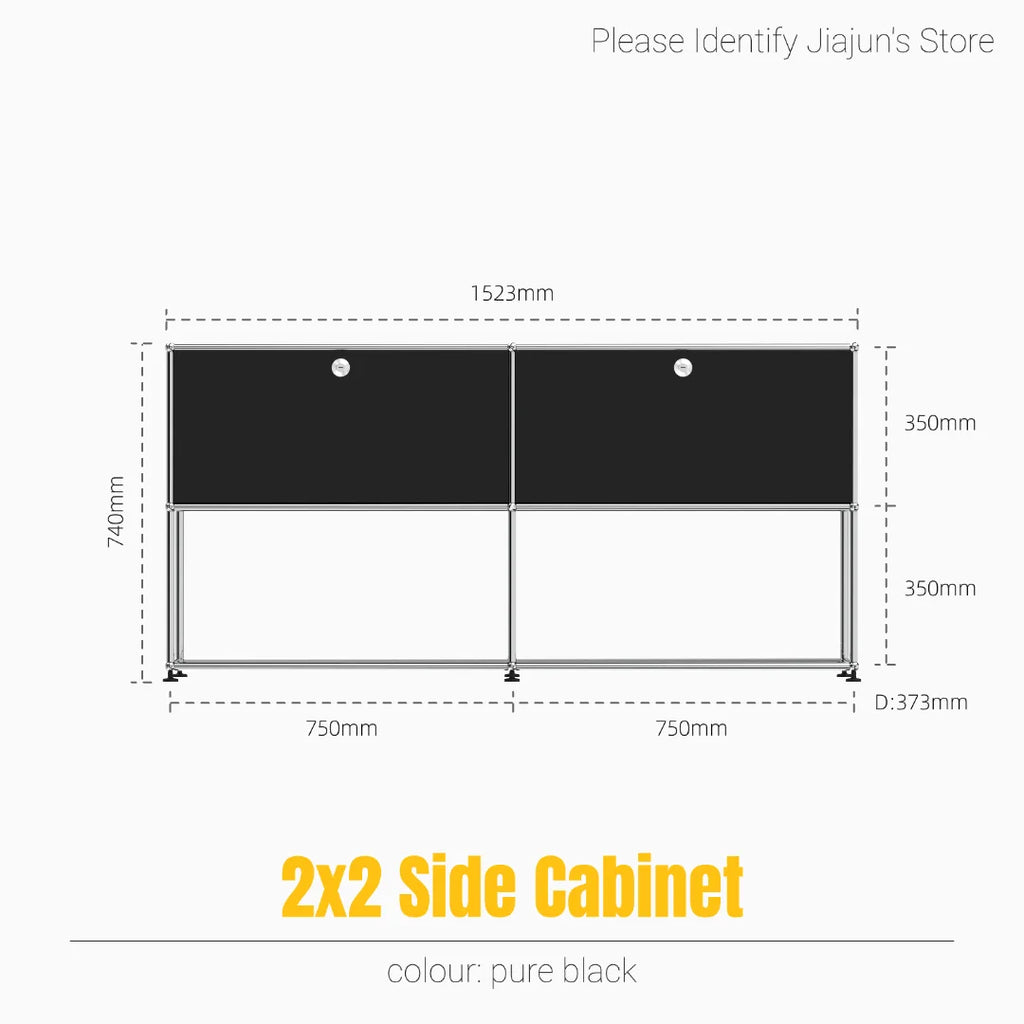 Hot-Seller | Minimalist Steel Storage Side Cabinet, Slim Profile Flip Door Unit