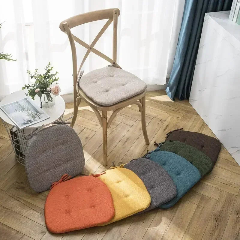 Nordic Multi Color Breathable Chair Cushion with Straps