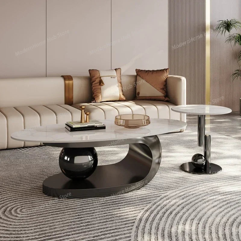 Nordic Modern Design Oval Coffee Tables