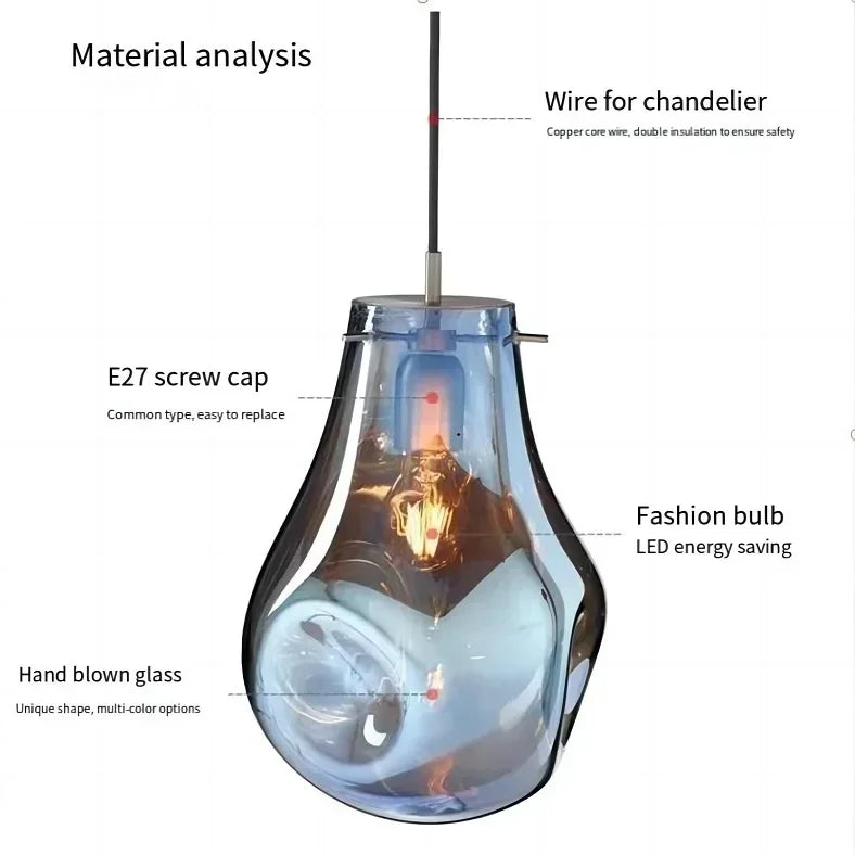 Modern Creative Colorful Glass Chandelier