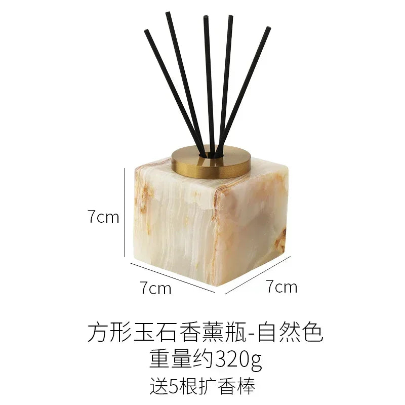 European style simple natural marble aromatherapy bottle