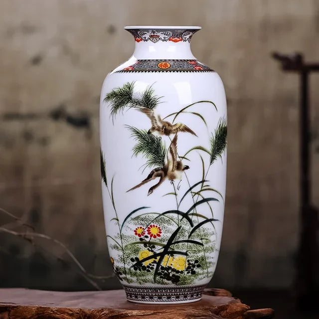 Ceramic Jingdezhen Vase, Chinese Traditional Flower Vases