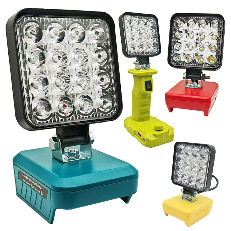 Working Light For Makita For DeWalt For Bosch For Milwaukee Lithium Batteries
