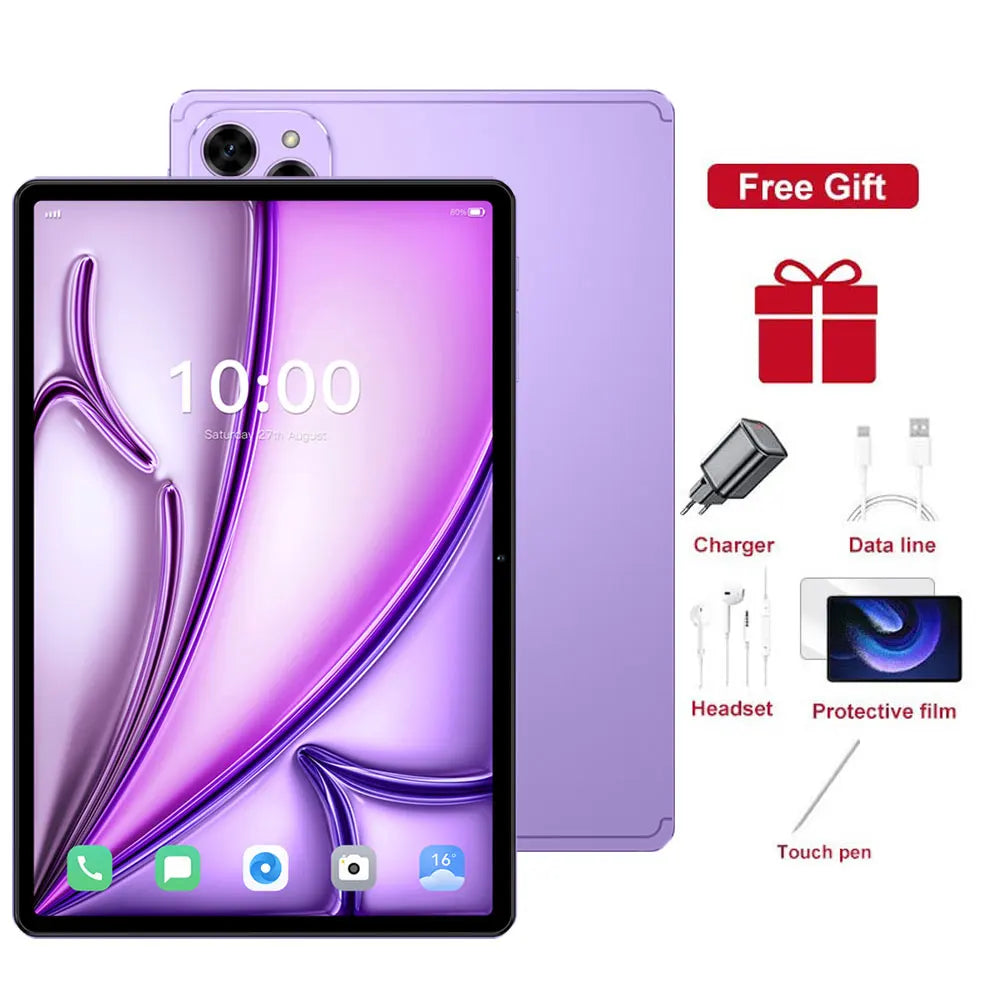 HOT Pad 16 Pro Android Tablet PC 22GB+2TB Ultra-clear Original Global Version 10000mAh Battery 10.1HD Tablet 4G 5G Dual SlM Tab