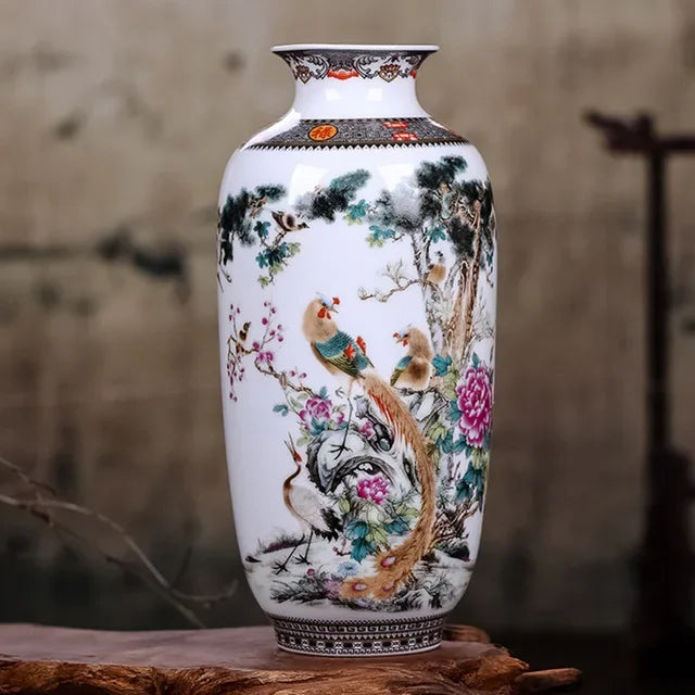 Ceramic Jingdezhen Vase, Chinese Traditional Flower Vases