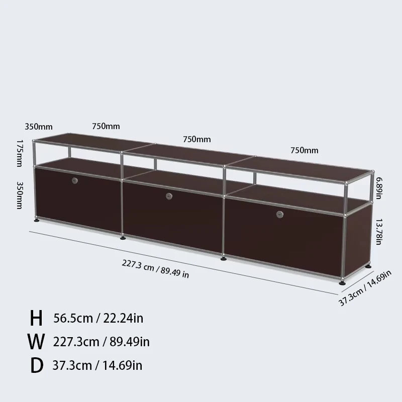 TV Stand Storage Cabinets, Corner Cabinet, Metal Storage Display Cabinet