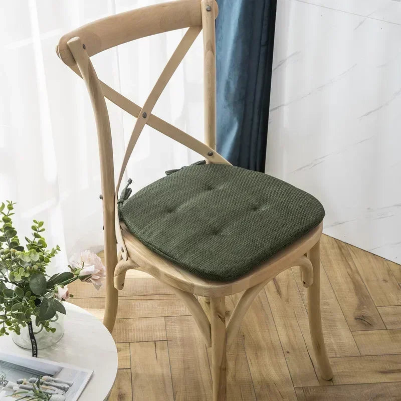 Nordic Multi Color Breathable Chair Cushion with Straps