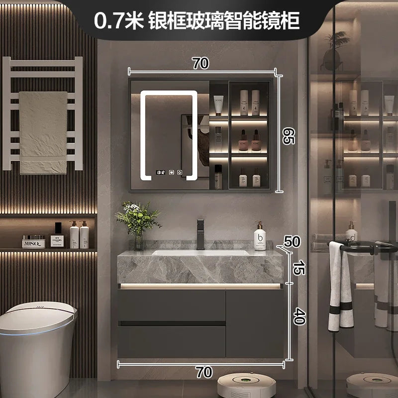 Bathroom Vanity Cabinet, Sink, Organizer Storage, Mirror