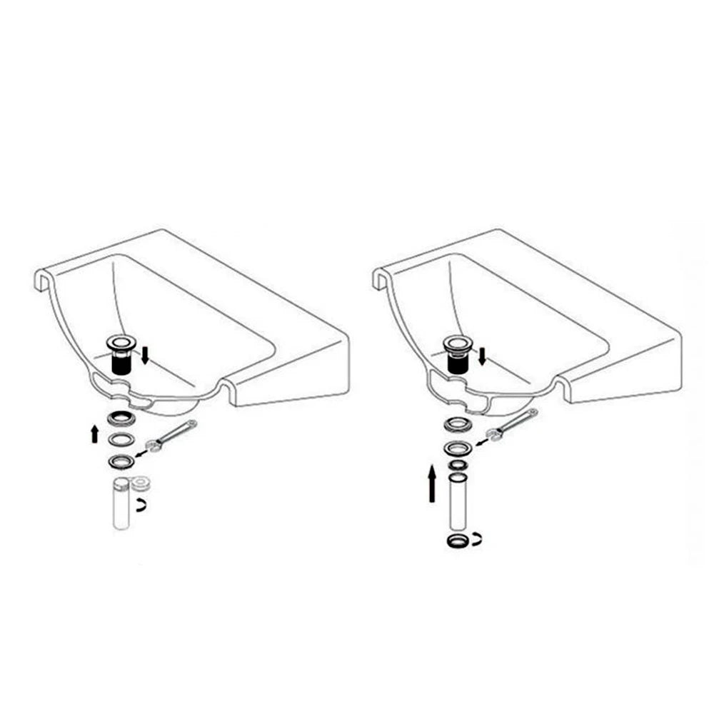 Modern Polished Drains Basin Sink Finish Sink Vanity Up Waste Plug Slotted Drain Without Overflow Bathroom Accessaraies