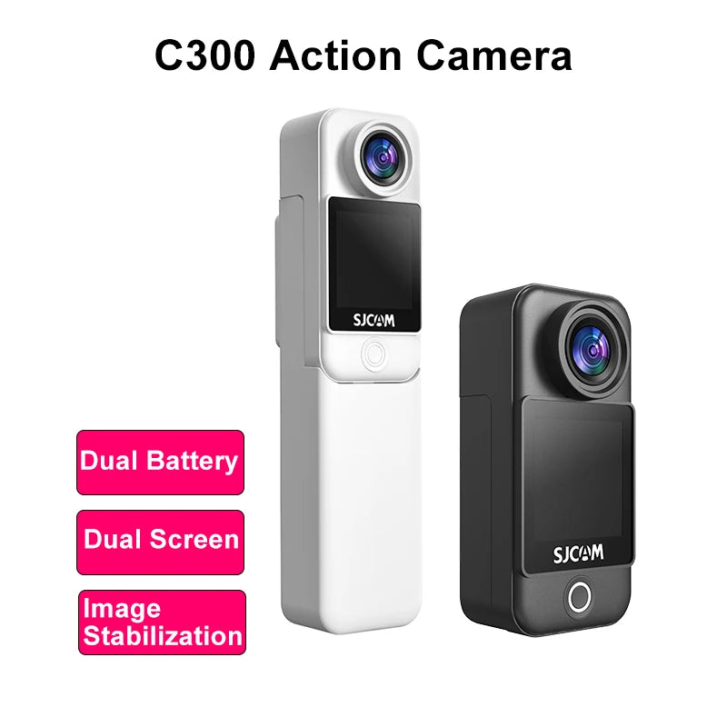 C300 Pocket Action Camera 4K FHD With Long Battery Life Video 30M Waterproof 5G WiFi Camera Sport Action Cam