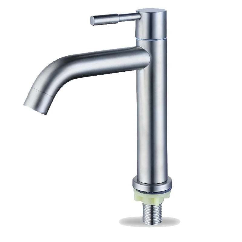 1/2Inch 304Stainless Steel Single Bathroom Basin Faucet