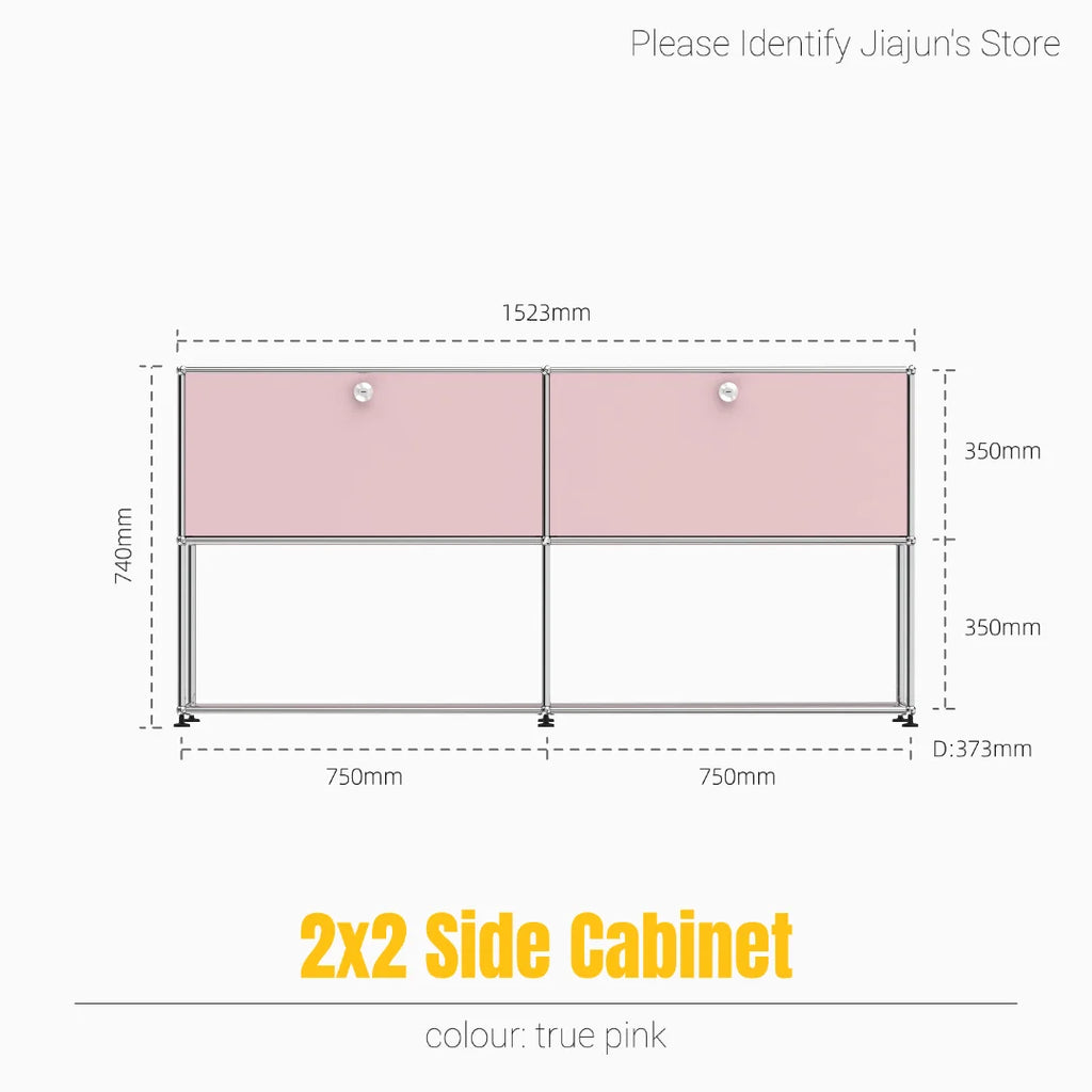 Hot-Seller | Minimalist Steel Storage Side Cabinet, Slim Profile Flip Door Unit