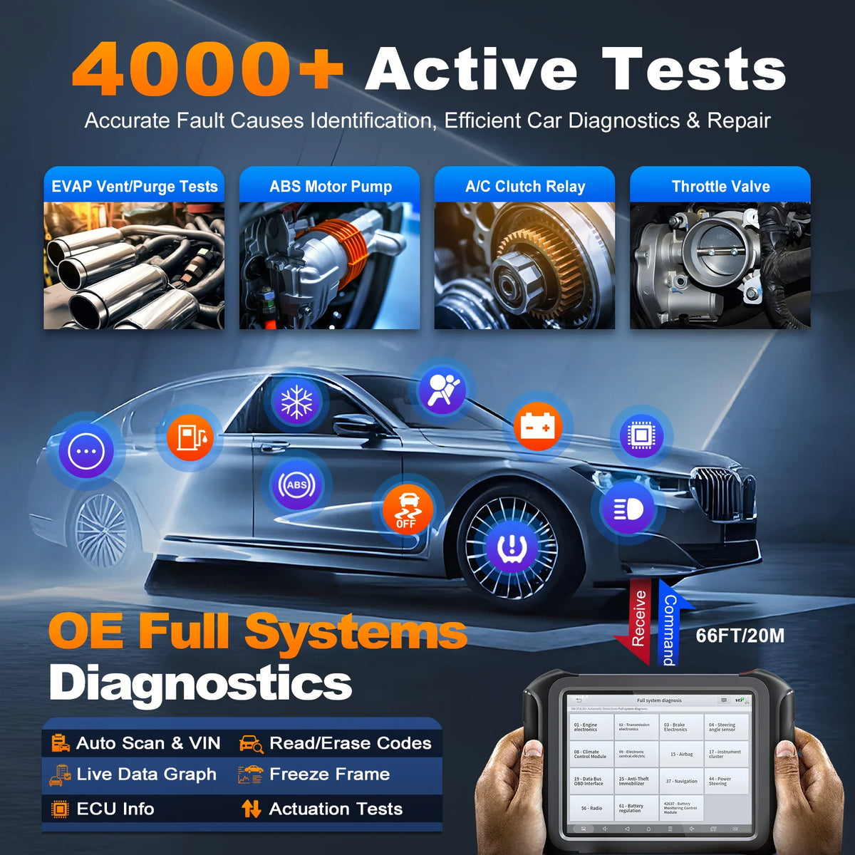 XTOOL D9 D9S Full System Car Diagnostic Tool
