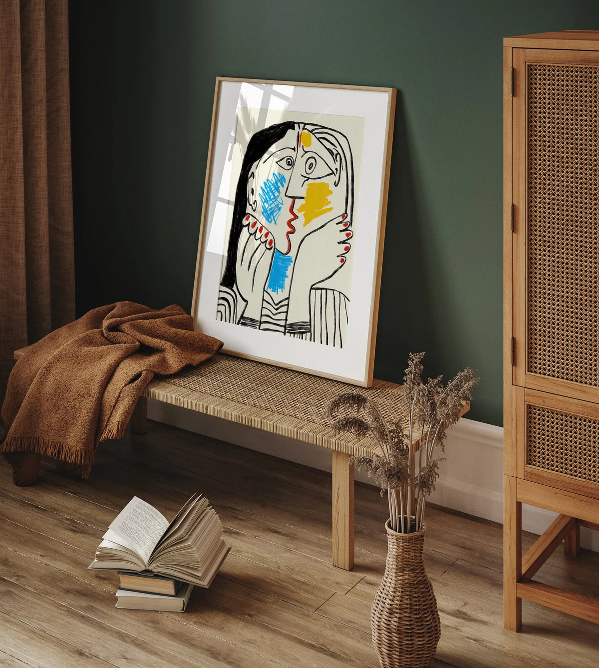 Picasso Exhibition Poster, Picasso The Kiss Art Print,