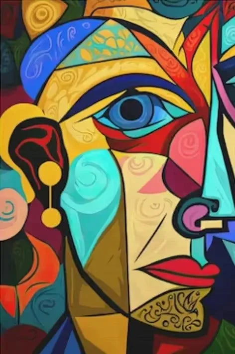 Abstract Wall Art, Cubist HD Canvas Poster Prints