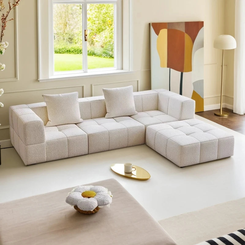 Living Room Compressed Vacuum Sofas, Modern Small Apartment Fabric Living Room Sofa