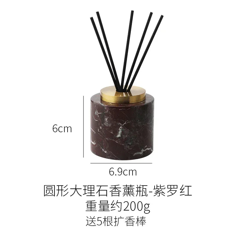 European style simple natural marble aromatherapy bottle