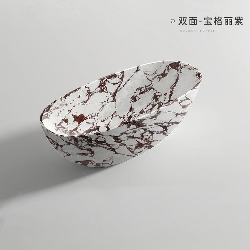 Any Size Custom Premium Marble Freestanding Bathtub One Piece Double Soaking Tub Luxury Home Hotel Villa Guesthouse Bathroom Tub