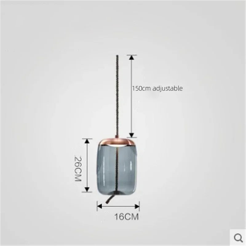 Nordic Style Designer Postmodern Luxury Glass Single Head Pendant Lamp, Creative Art Bar Dining Lighting Fixture