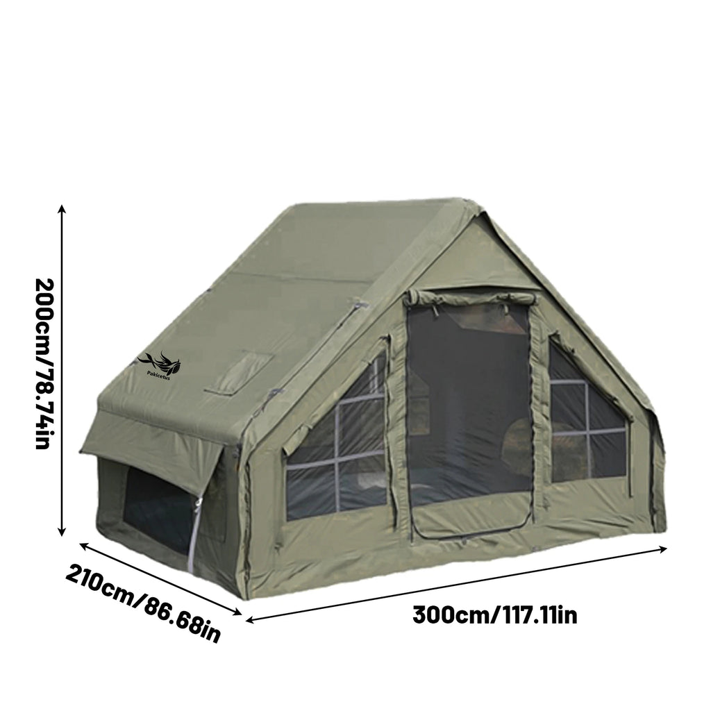 Large Inflatable Camping Tent with Skylight, Quick Air-Flow & Breathable Mesh Design.