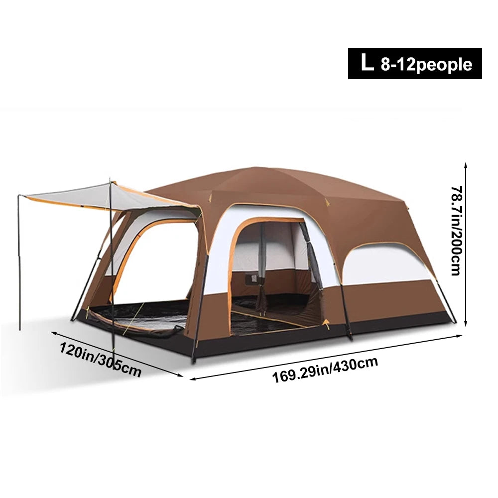 Upgraded 4 Season 2 Room Family Camping Tent