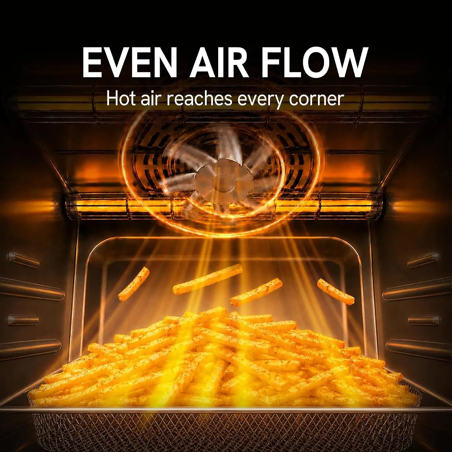 Infrared Heating 26.3 QT Air Fryer Toaster Oven, Large Countertop Convection Oven 10-in-1 Combo,
