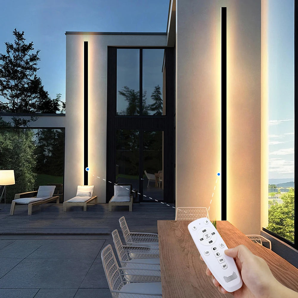 2/1 PCS Dimming Remote control LED Waterproof IP65 outdoor Long Wall Light