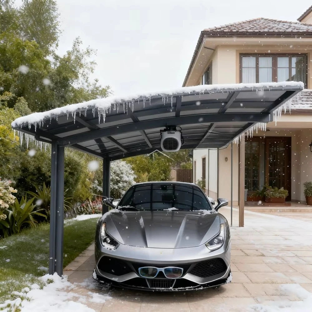Luxury Aluminum Outdoor Parking Shelter with Arched Roof,