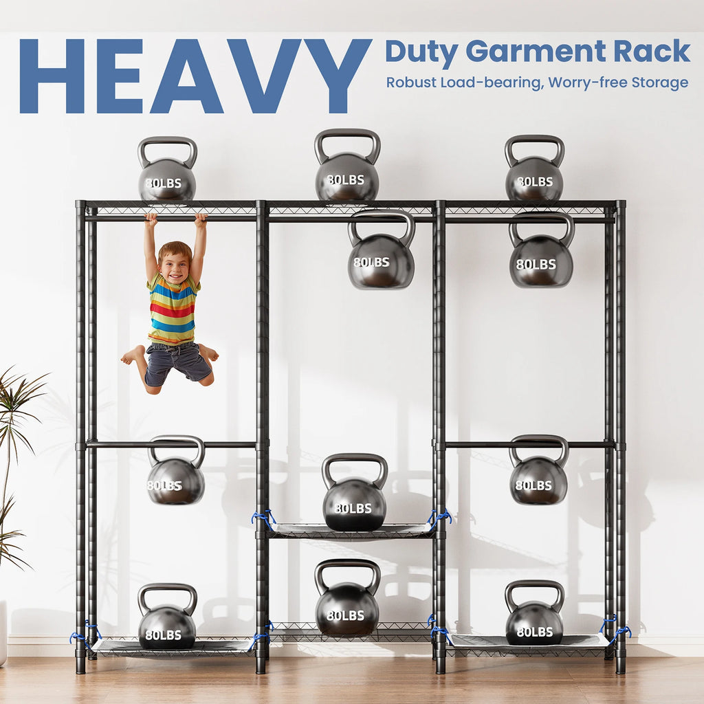 Freestanding Portable Heavy Duty Clothes Rack