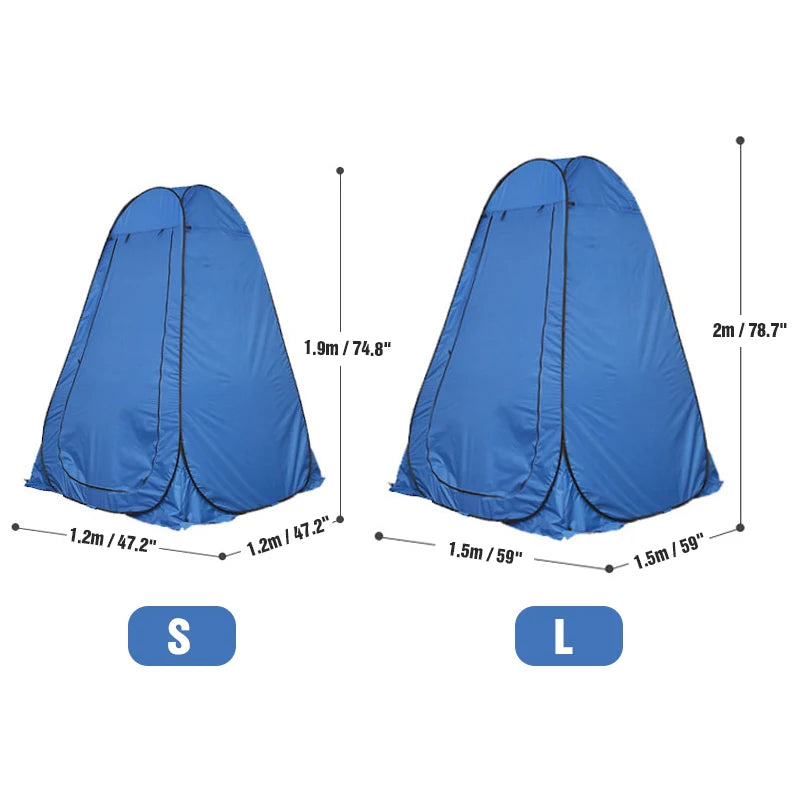 WESTTUNE Portable Pop-Up Camping Shower Tent, Privacy Changing Fitting Room Tent, Shelter Mobile Toilet Tent