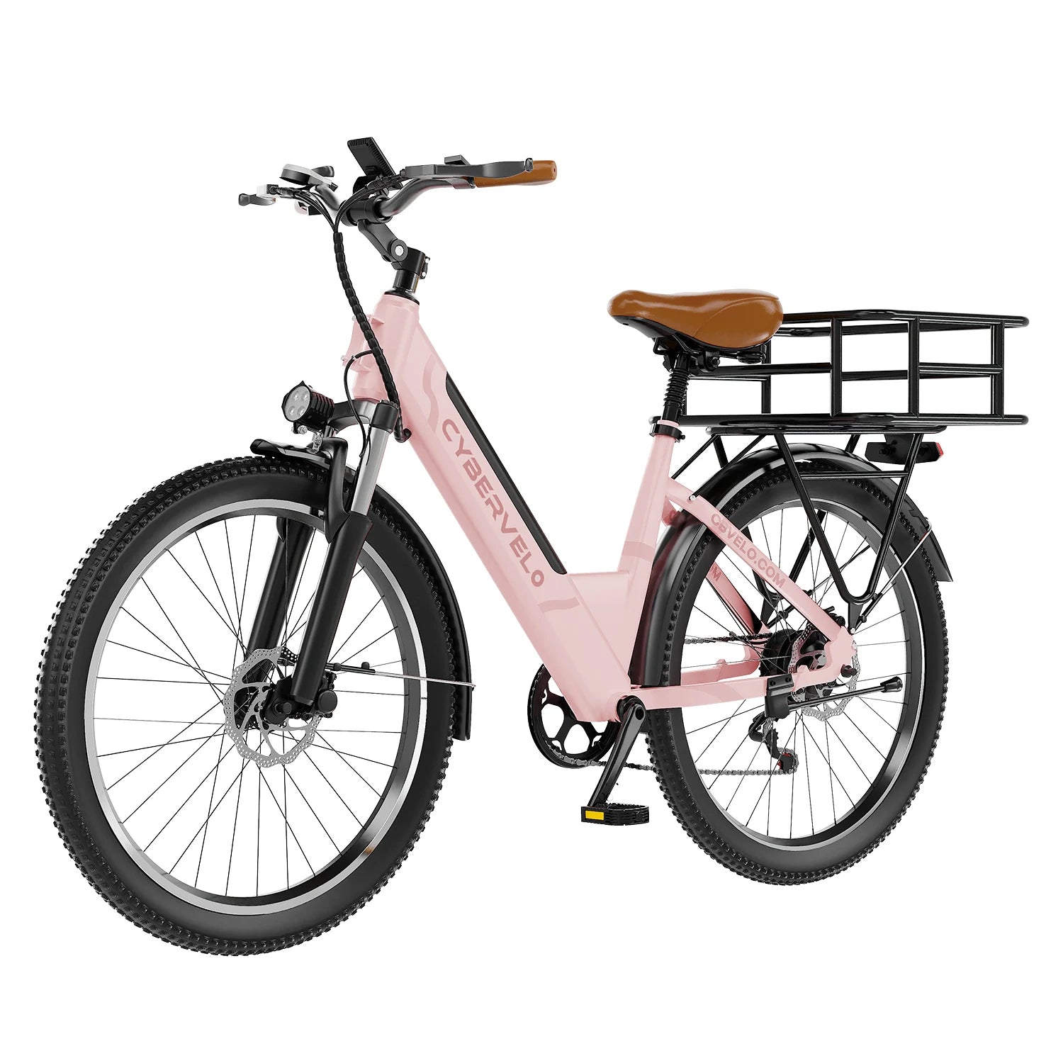 Cybervelo 1000W Peak 26" Electric Bike Adults 80Miles, Removable Battery, 7-Speed Ebike