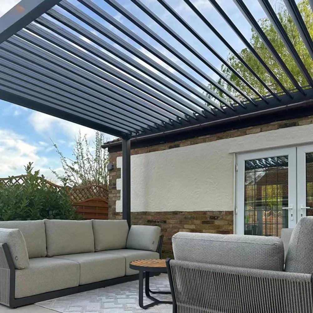 Custom Size Aluminum Pergola, Aluminum Louvered Roof