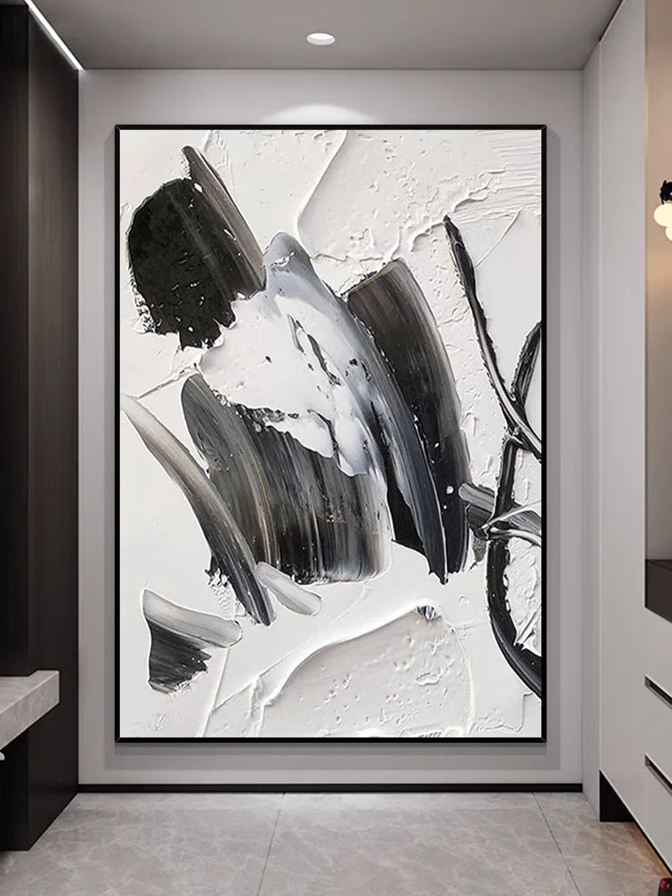 Modern Abstract Texture Acrylic Canvas Paintings, 100% Hand-painted
