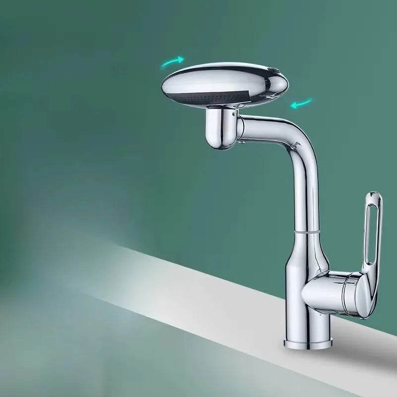 Stainless Steel Bathroom Faucet, Spaceship design 4 mode Drinking Fountain Waterfall