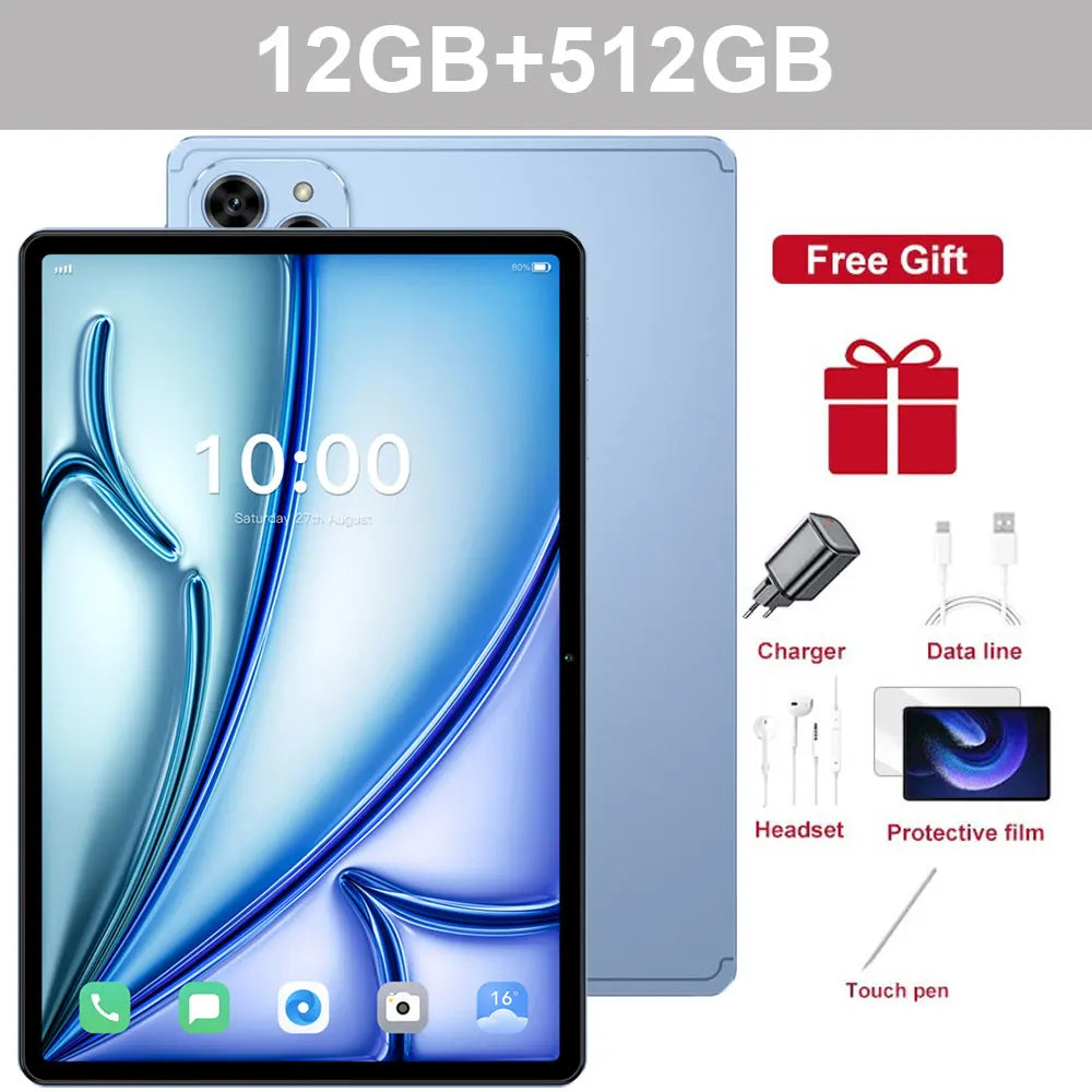 Original Pad 16 Pro Global Version Tablets 10.1" Android 15 10000mAh Tab 5G Dual Sim 22GB+2TB WIFI Children's Kids Tablet PC