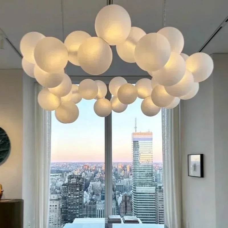Acrylic Ball Pendant Nordic Dimmable Chandelier