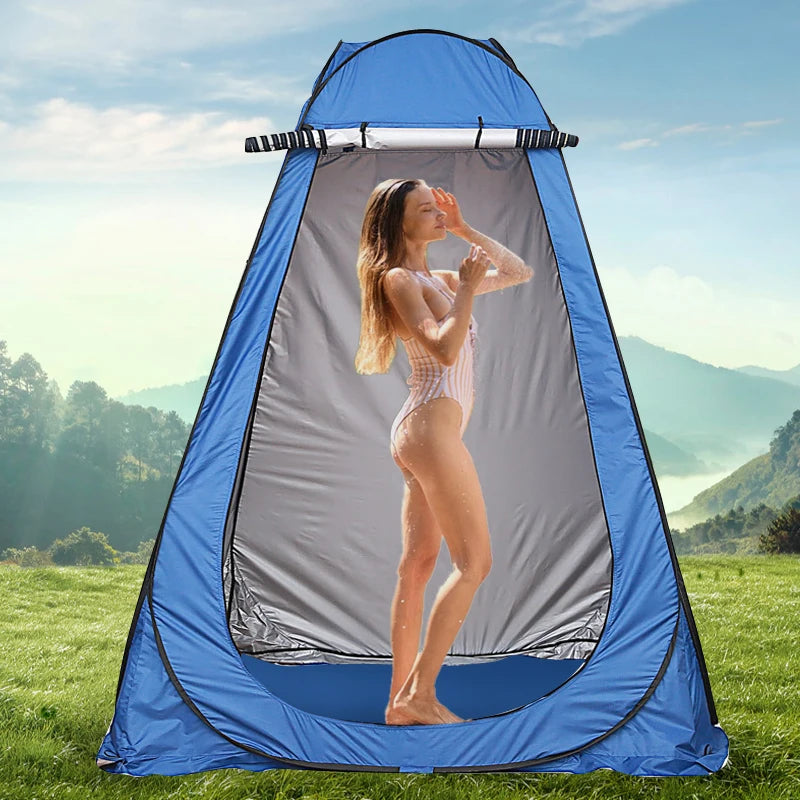 WESTTUNE Portable Pop-Up Camping Shower Tent, Privacy Changing Fitting Room Tent, Shelter Mobile Toilet Tent