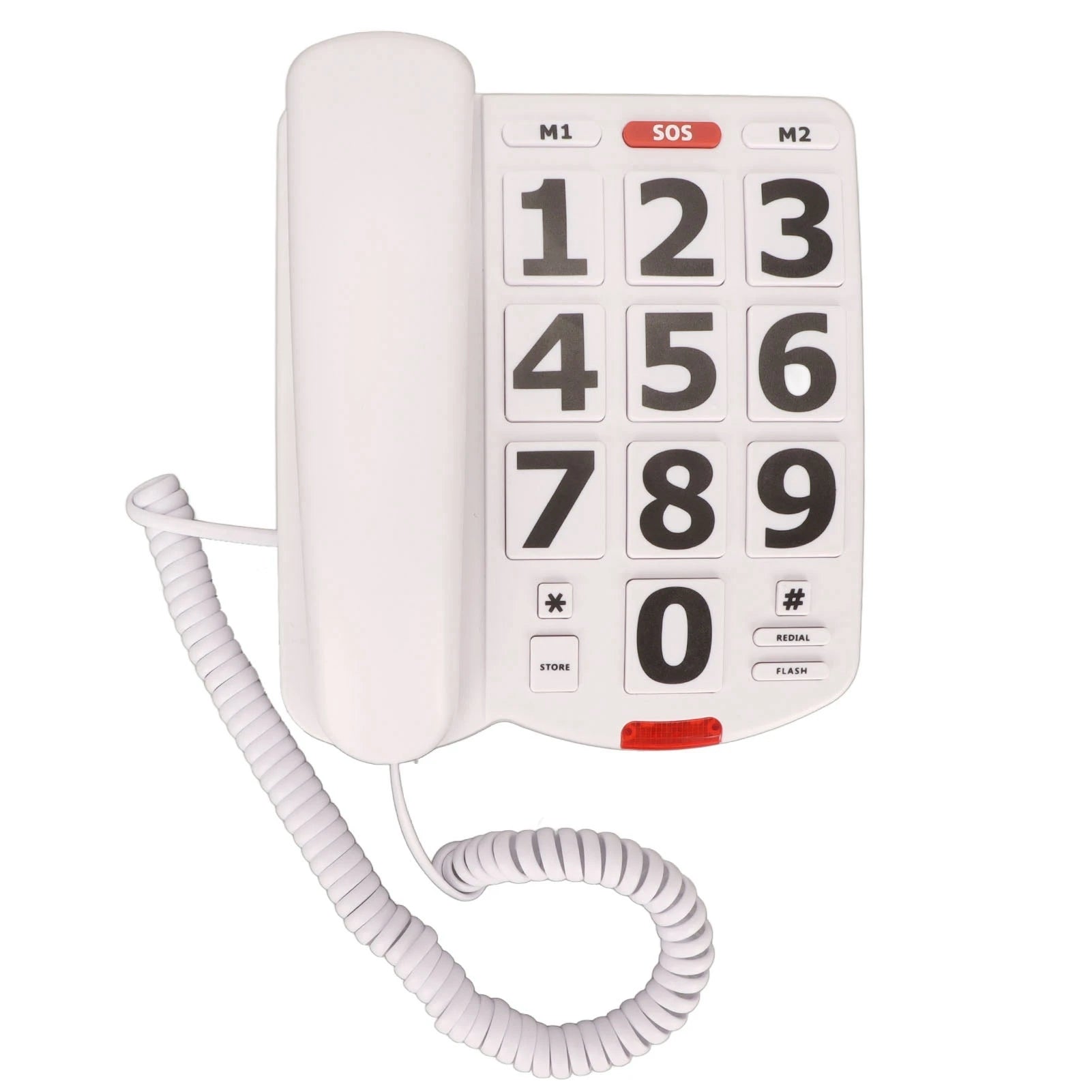 Big Button Telephone, Adjustable Volume, Last Number Redialing Corded Landline