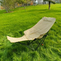 Heavy-Duty Foldable Beach Chair with Adjustable Height and Crossed Backrest