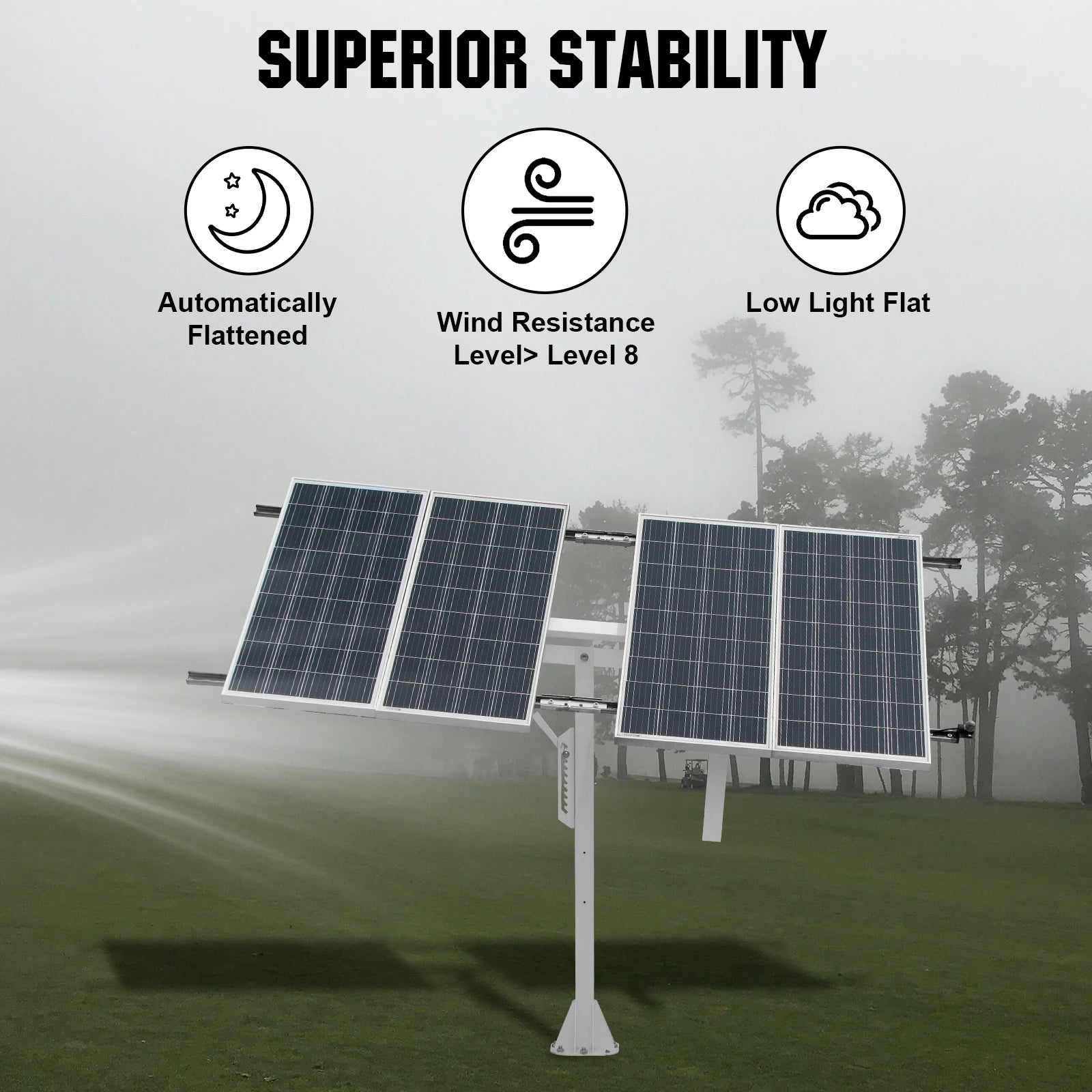 ECO-WORTHY Solar Panel Single Axis Tracking System (Increase 30% Power) with Tracker Controller,High Stability for Yard/Farm