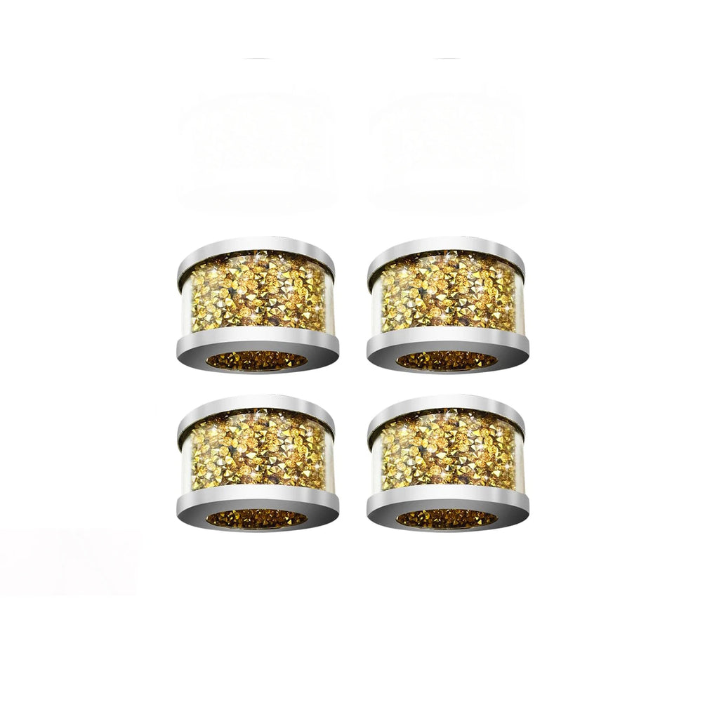 4/6/8 Pcs Crystal Glass Napkin Ring Bling Diamond Napkin Holder Set Christmas Thanksgiving Table Decorations Serviette Buckles
